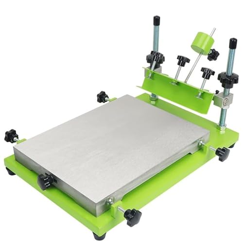 Máquina de serigrafía de mesa de aluminio, máquina de impresión manual de pantalla plana, máquina de impresión de camisetas con raspador a juego de 20 cm