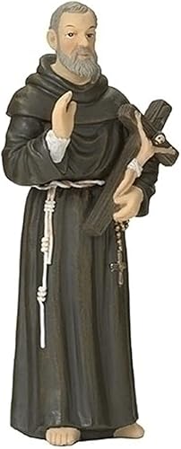 Estatua de San Pío Padre Pio de 35 de cerámica pintada Roman 5028-9
