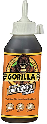 Gorilla 5002801 Original Waterproof Polyurethane Glue, 8 Ounce Bottle, Brown, (Pack of 1)-New