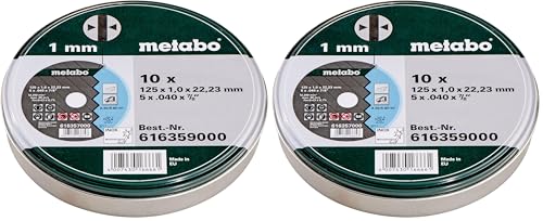 Disques à tronçonner Metabo en acier inoxydable 125 x 1 mm pour meuleuse d'angle