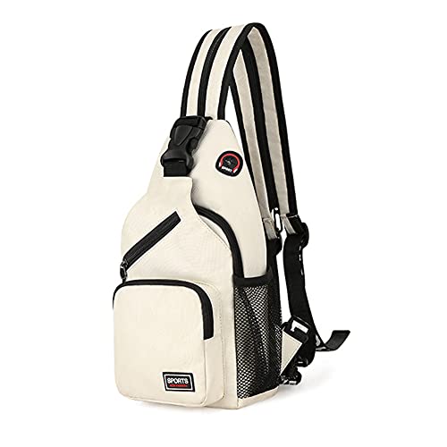 liujuan Mode Femmes Oxford Tissu Épaule Poitrine Sac Voyage Grand Sac À Dos (Blanc) Cover