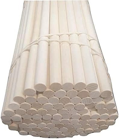 Trustleaf 10mm x 300mm Birch Hardwood Wooden Craft Sticks / Dowels - Seconds* - Pack of 10 Dowels