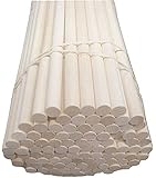 Trustleaf 10mm x 300mm Birch Hardwood Wooden Craft Sticks/Dowels - Seconds - Pack of 10 Dowels - Image 2