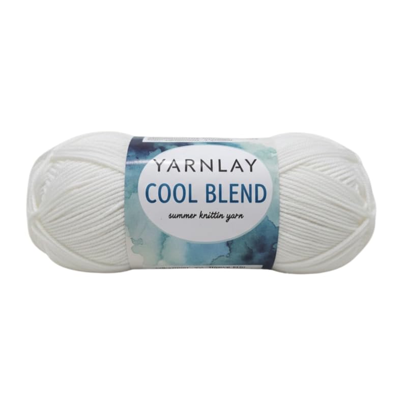 Image of Yarnlay Cool Blend - Premium Poly-Viscose Knitting Yarn | Soft & Lightweight Crochet and Knitting Yarn for Apparel, Baby Wear & DIY Crafts | 100 GMS Ball |YCB 05 Snow White