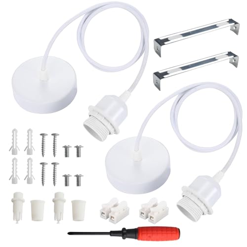 BouGPeng 2 Stück Lampenaufhängung E27 mit Schraubring Lampenaufhängung...