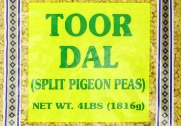 Premium Quality Dal Variety Pack, Split Pigeon Peas, Split Chickpeas, Split Red Lentils, Split Matpe Beans, 4 lbs Each