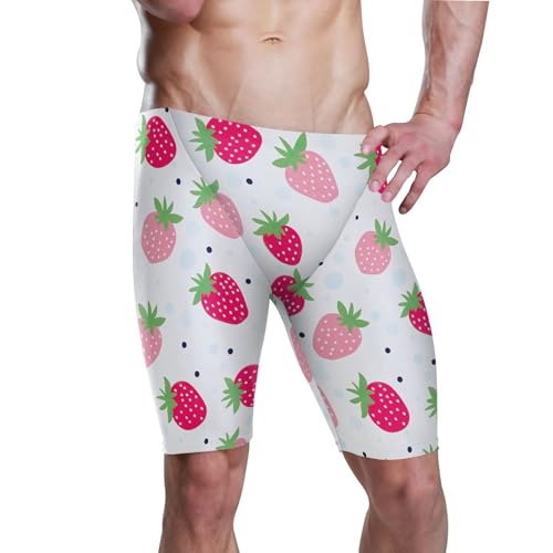 UMIRIKO Strawberry Fruit Men's Swimsuit Swim Jammers L B0401861