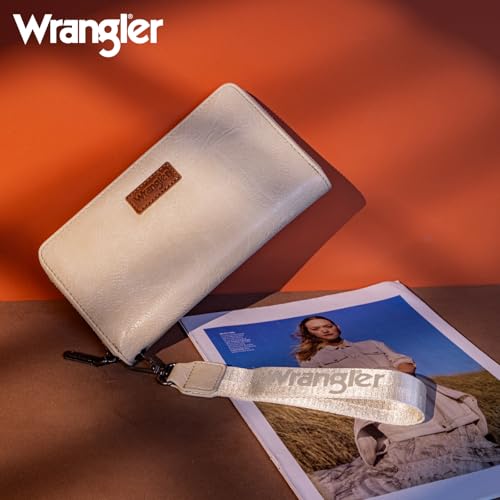 Image of Wrangler Womens Wallet Wristlet Long Purse Designer Clutch Large Capacity Credit Card Holder for Women Men