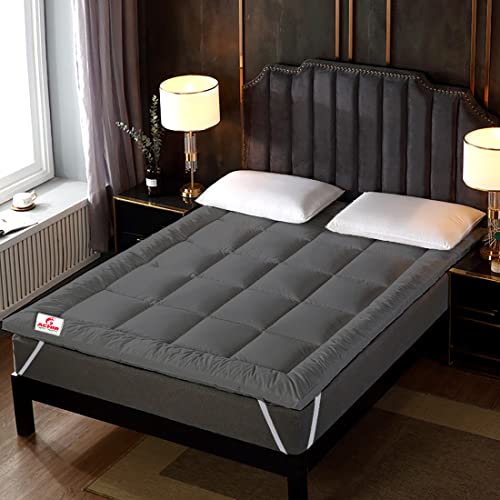 Image of ACHIR 500 GSM Super Soft Microfiber Mattress Topper /Padding for Soft and Comfortable Sleep - Grey, (Small Size, 36 inchx72 inchinch, 3ft x 6ft)