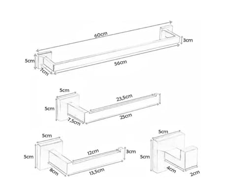 Kit Acessórios Banheiro Aço Inox 304 Luxo 4 Peças Cor Dourado - Brinovar