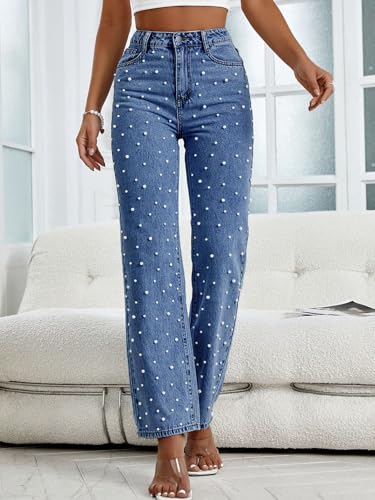 Baggy Jeans for Woman High Waisted Loose Straight Leg Wide Leg Denim Jean Womens Boyfriend Y2K Pants Trendy4