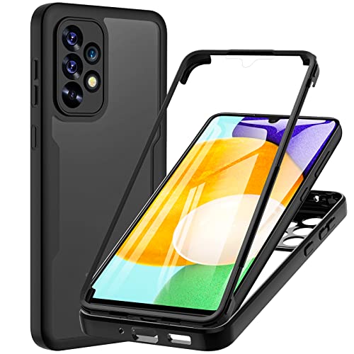 Coque pour Samsung A33 5g,Coque A33 Antichoc avec Protection D'écran 360° Full Body Protection A33 Galaxy Case-Noir Cover