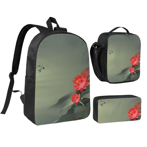 Sac à dos école lotus EdWal léger anti mal de dos avec kit repas et trousse scolaire