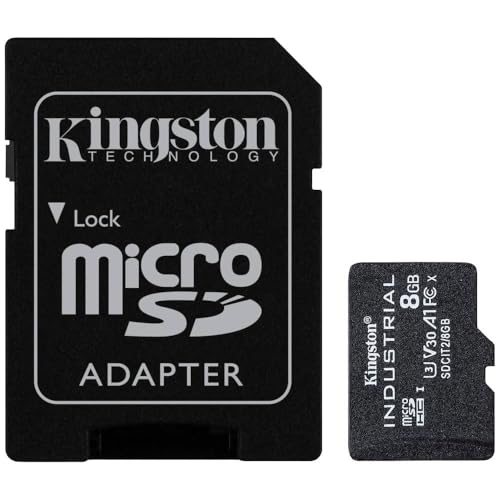 Kingston Industrial microSD -8GB microSDHC Industrial C10 A1 pSLC Scheda + Adattatore SD - SDCIT2/8GB