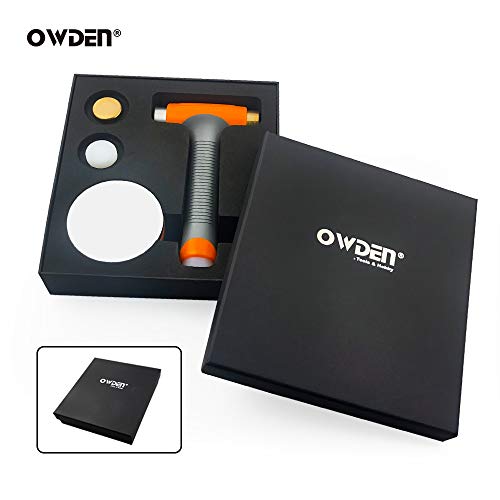 OWDEN Professional Jewelry Metal Stamps Hammer with 2 Replace Hammer Heads No-Rebound Steel Bench Block Set Jewelry Stamping Working Tools Metal Letter Punch for Brass Aluminium Copper Leather Marks.