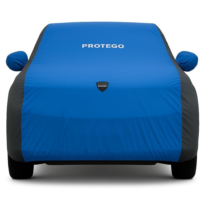 Image of PROTEGO Prime Series India's 1st Anti-Tear Car Cover for Skoda Octavia | Heavy-Duty, Custom Fit, All Weather Protection | 100% Waterproof, Windproof & Hail Resistant | 2-Year Warranty | Blue + Black