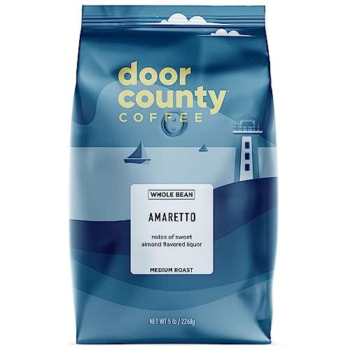 Door County Coffee Amaretto Flavored Coffee Whole Bean - 5lb