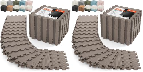 AIRHOP 18 PCS Gym Floor Mat, EVA Foam Puzzle Gym Mat, High-Density Interlocking Foam Floor Tiles for Home Gym, Play Workout Garage Kitchen Flooring 12.6"x12.6"x0.4"