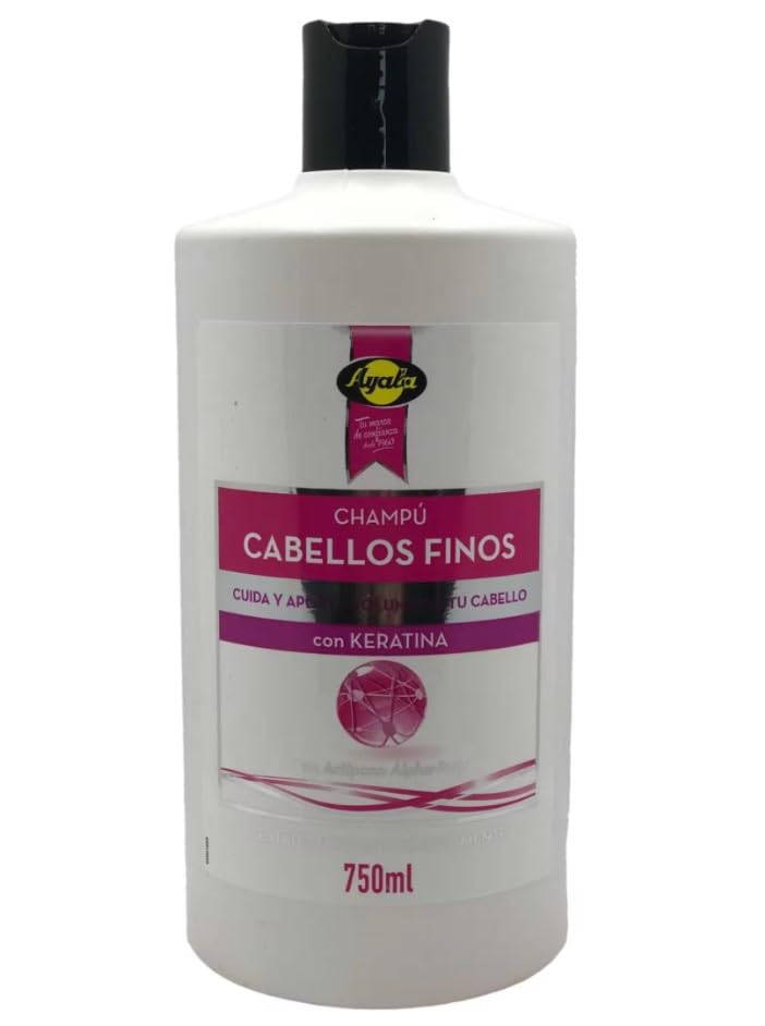 Champú con Keratina para Cabellos Finos 750 ml - Con Actipone Alpha-Pulp - Volumen y Fortalecimiento, Nutrición y Suavidad, Ideal para Uso Diario