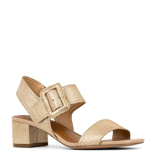 Donald J Pliner Women's Neve Soft Metallic Brush Off Heeled Sandal2