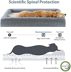 BFPETHOME Orthopedic Dog Beds for Large Dogs, Extra Large Waterproof Dog Couch with Removable Washable Cover & Anti-Slip Bottom, XL Dog Crate Bed with Sides