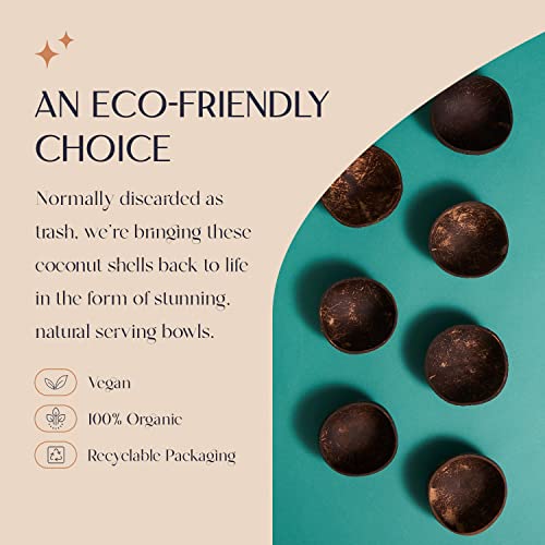 Cocobowlco Mini Coconut Bowls | Charcuterie Accessories For Cheese And Charcuterie Board. Sauce Cups, Charcuterie Cups, Dipping Bowls, Prep Bowls, Pinch Bowls, Salsa Bowls, Nut Bowls, Condiment Bowls #TOP1