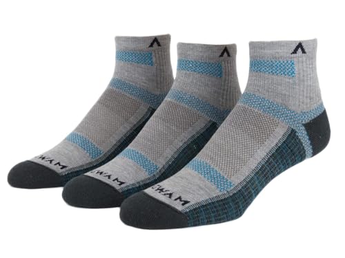Wigwam Ultra Cool Lite Quarter socks 3-Pack, Caribbean - Large