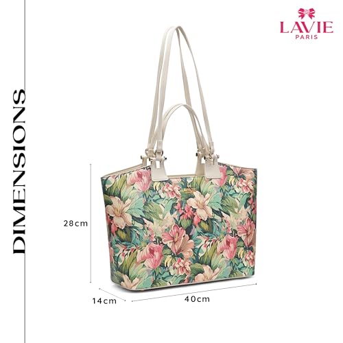 Image of LAVIE PARIS Women's Fleur Large Tote Handbag | Tote Bag for Work | Ladies Purse | Stylish Shoulder Bag | Gift for Women