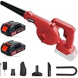 ブロワー 充電式ブロワ 小型 1台2役 大容量バッテリ一2個搭載 充電式ブロワー 洗車後の水滴吹き飛ばし レッド