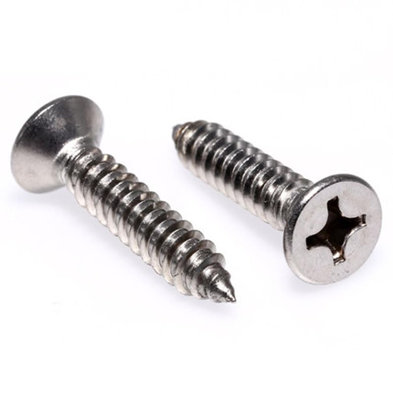 Generic M6 Phillips Screw Countersunk Head Bolts Flat Head Self-Tapping Screws 16-100mm Length - (Size: M6 x20mm(10pcs))