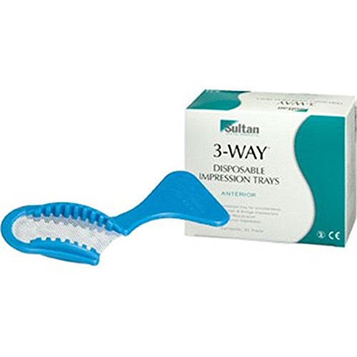 Sultan 33005 3-Way Disposable Impression Tray, Wide Body Posterior (Pack of 50)