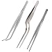 Teanfa Tongs Tweezers，Stainless Steel Tongs tweezer with Cooking Utensils/Precision serrated tips
