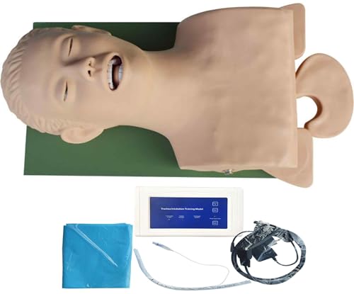 BEILOCKERY 110V-220V Airway Management Trainer Intubation for Intubation Training, Electronic Human Trachea Intubation Model with Electronic Alarm Function