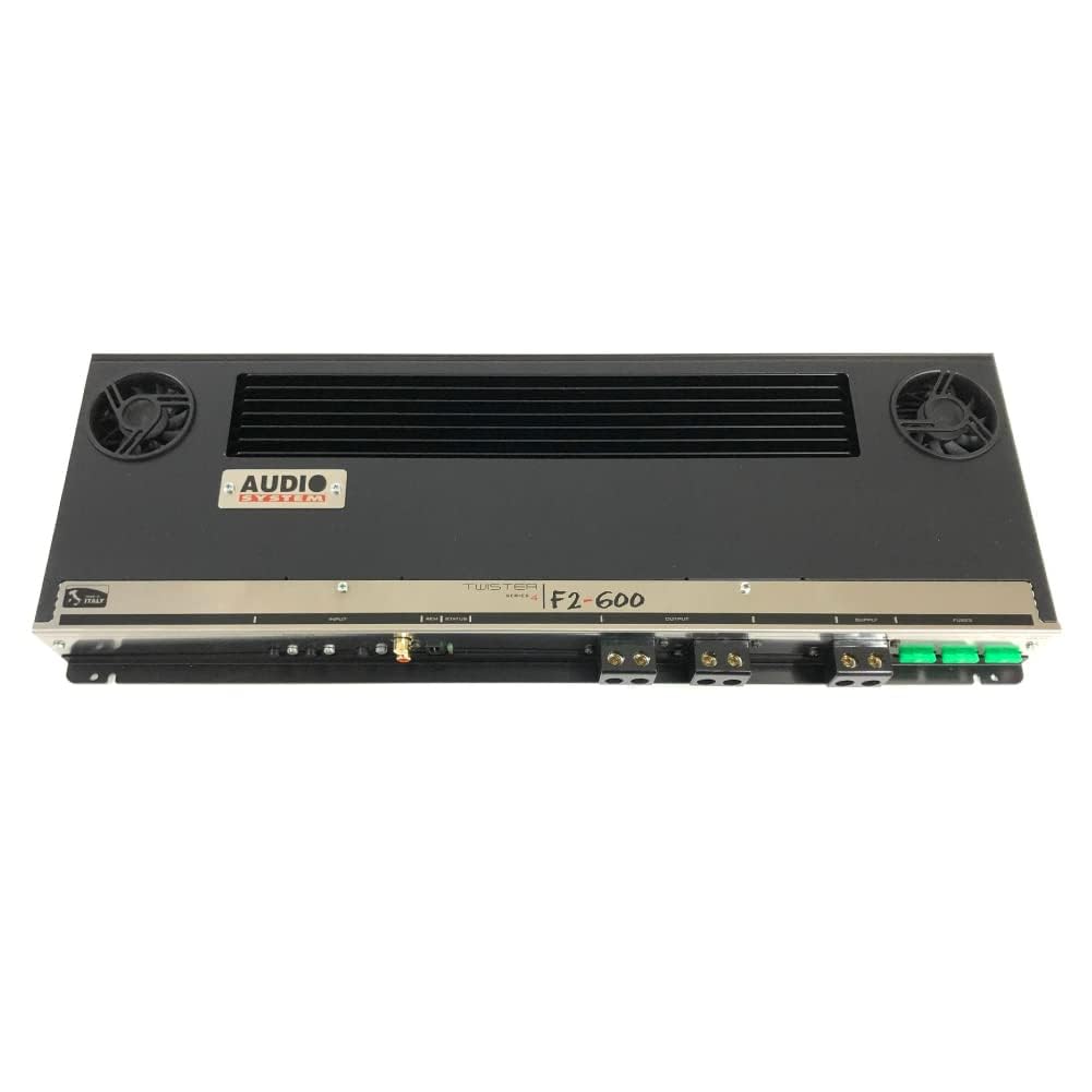 KIT SET PER AUDIO SYSTEM F2-600, 1 amplificatore stereo 2 canali classe ab 2 x 460 watt rms a 2 ohm, 3000 watt max, spl, cofano, auto, 1 pezzo