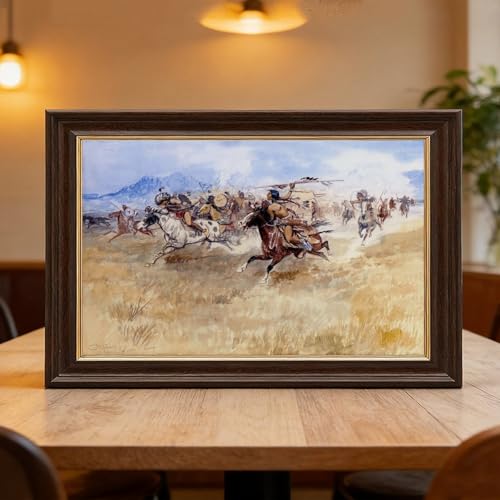 Impression toile Charles M Russell pour passionné histoire indienne