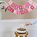 Imagen de GARIOUANS Decoración Fiesta Perro Pancarta Rosa Temática Cumpleaños Mascotas para Tartas y Adornos Fiesta Perros Bichon Maltes