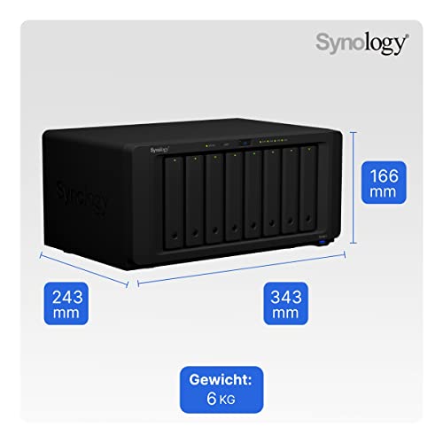 Synology DiskStation DS1821+ Network Attached Storage Drive (Black)