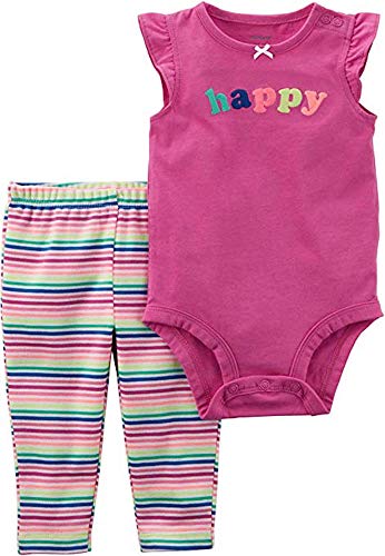 Bodysuit Happy Carter's 24M ensemble pantalon rayé vêtement bébé fille