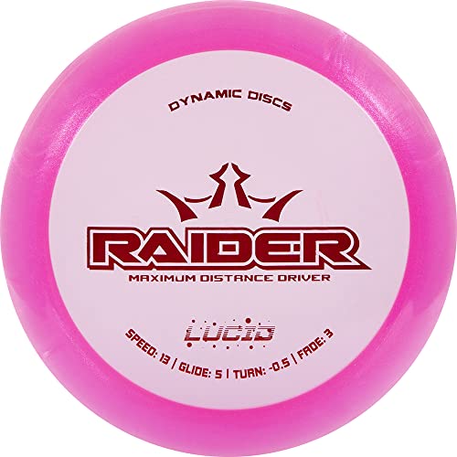 Dynamic Discs Glimmer Lucid Ice Raider Distance Driver Golf Disc [Colors Will Vary] - 165-169G #TOP2