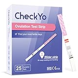 CheckYo [25 Pack] Ovulation Test Strips: Ovulation Predictor Kit Home Finding Most Feritile Days-Accurate & Reliable for Women