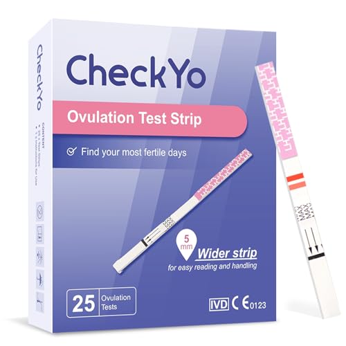 CheckYo [25 Pack] Ovulation Test Strips: Ovulation Predictor Kit Home Finding Most Feritile Days-Accurate & Reliable for Women