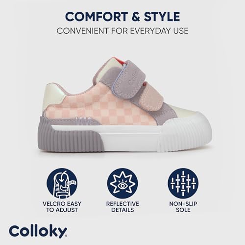 Toddler Sneakers for Girls - Lightweight Shoes with Soft Soles & Adjustable Strap, Arch Support & Breathable Design - Washable & Stylish2