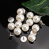 URROMA Bouton de Broche en Perles, 50 Ensemble de Boutons de Broche en Fausses Perles, sans Couture, Embellissements Ronds Blancs pour Robe, Chapeau, Sac, Décoration, Artisanat DIY, 12 mm #3