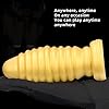 Jixaxe Riesige Durchmesser Analdildo Butt Plug Golden Silikon Dildo Weichen Anal Plug Extra Großer Analplug Perfekt als Großer Buttplug Anaus Massage Trainer Sexspielzeug für Männer Frauen #3