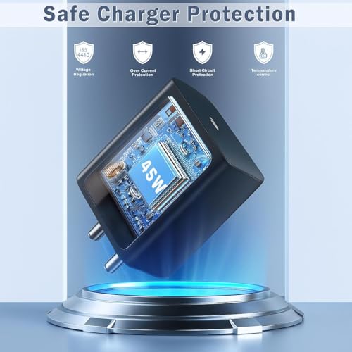 Image of 45W C-Type Super-Fast Charger Adapter for Samsung Galaxy S25 /S25 Plus /S25 Ultra /S24 /23 /22 /21 (Ultra /Plus /FE) A56 /Note 20 /S10 5G /9 /8 /M16 (S /A /F /M Series) USB C PD 3.0 Charge Adapter (Combo)