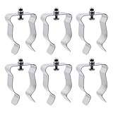 Pastlla A Set Window Well Cover Hardware Kit, Install Clamps for Basement Courtyard Exterior Window Well, Includes 5 Stainless Steel Clamp, Galvanized Wrench, Stainless Steel screws, Nuts and Mesons