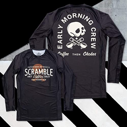 Men’s Scramble Wrestling BJJ Long Sleeves Rash Guard Performance Slim Fit Jersey Shirt3