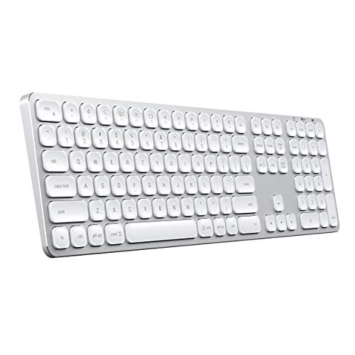 SATECHI Tastiera Bluetooth in Alluminio con Tastierino Numerico - Compatibile con iMac PRO/iMac, 2018 Mac Mini, 2019 MacBook PRO, 2018 MacBook Air, 2019 iPad/2018 iPad PRO (USA, Grigio siderale)