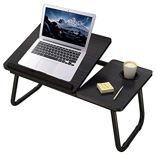 Laptop bord vikbart lock skrivbord stativ, justerbart laptopbord för säng notebook skrivbord bärbar bärbar dator sänghylla multifunktionell läsplatta surfplatta
