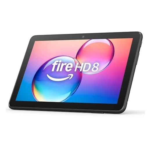 Amazon Fire HD 8-Tablet (Neueste Generation), 8-Zoll-HD-Bildschirm, 3 GB RAM, 32 GB Speicher, für Unterhaltung unterwegs, schwarz (2024) – mit Werbung